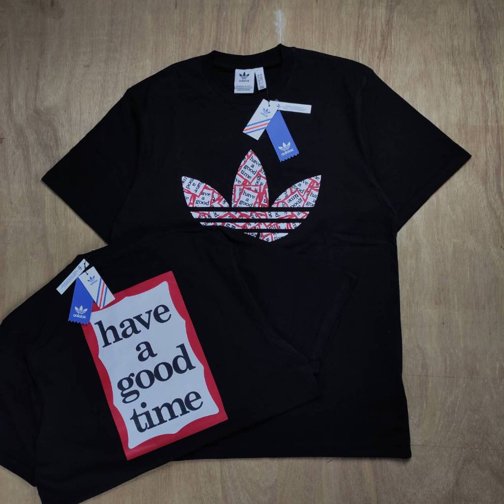 Adidas Have A Good Time Black Oversize Tee T-Shirt Kaos