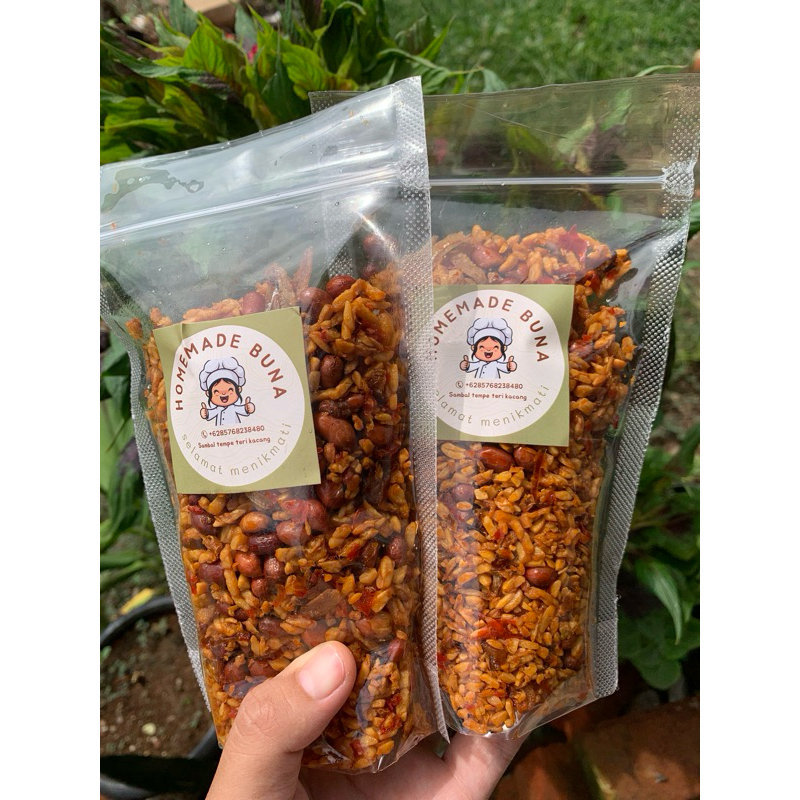 

sambal tempe teri kacang 500gr