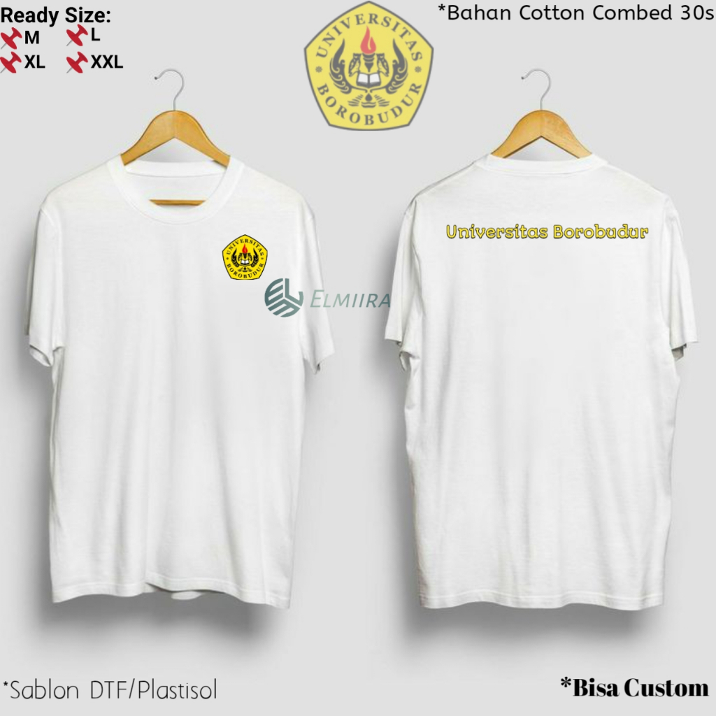 Kaos Universitas Borobudur Kaos Sablon