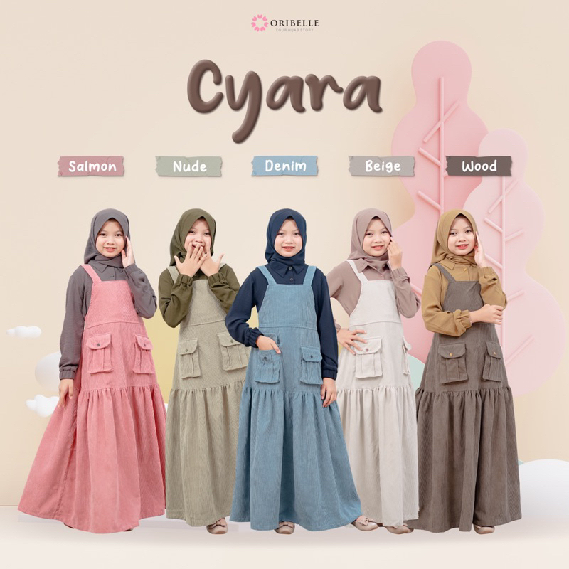 Cyara by oribelle/Oribellekids/Baju Overall Anak Perempuan Katun /Overall Set /Pakaian Anak Perempua