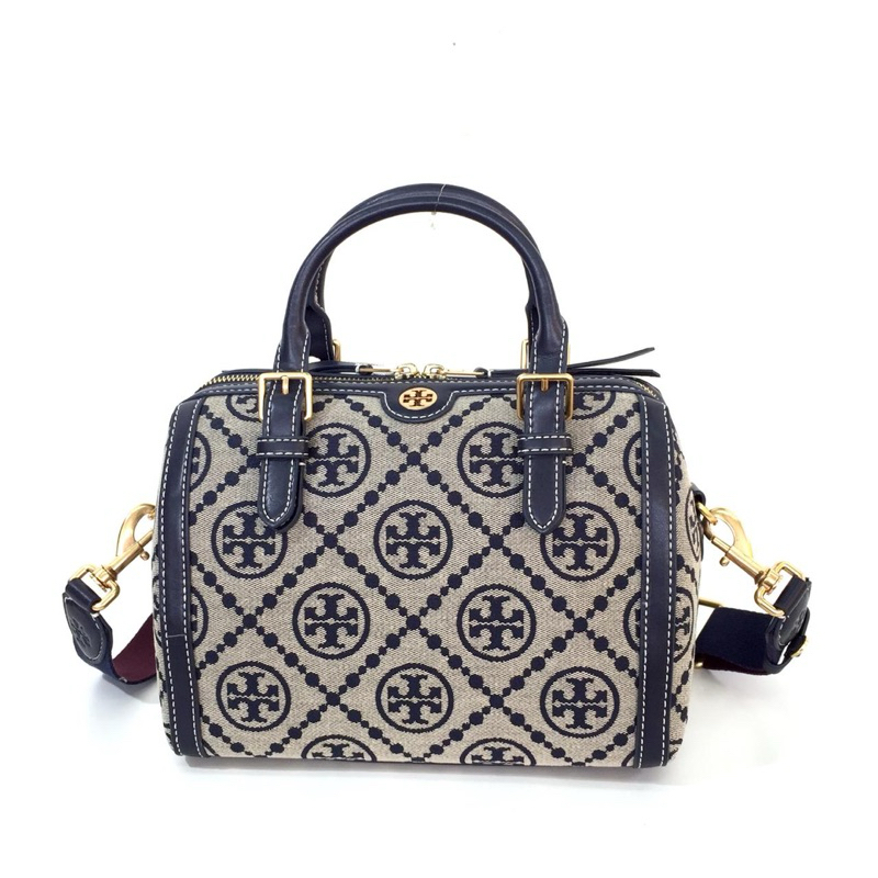 T Monogram Jacquard Barrel Bag