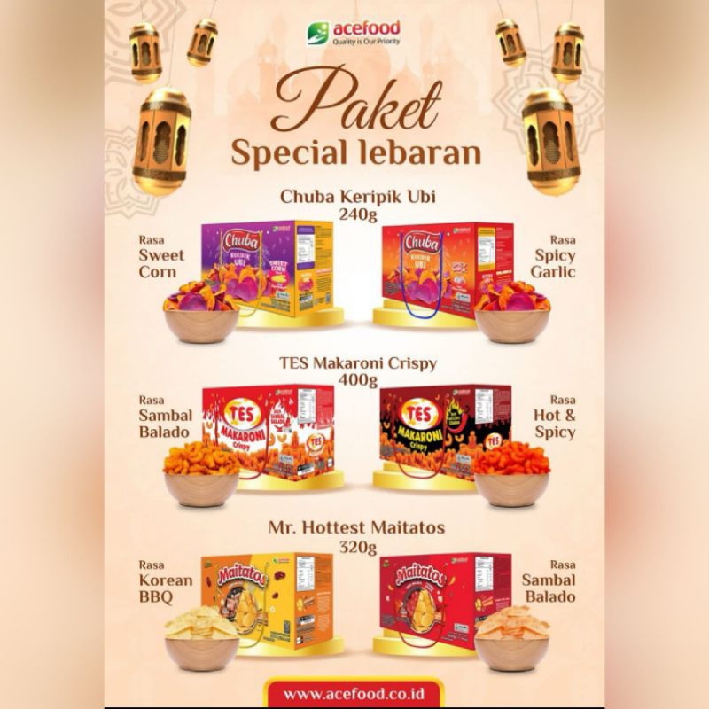 

GIFT PACKAGING chuba tes maitatos makaroni ubi