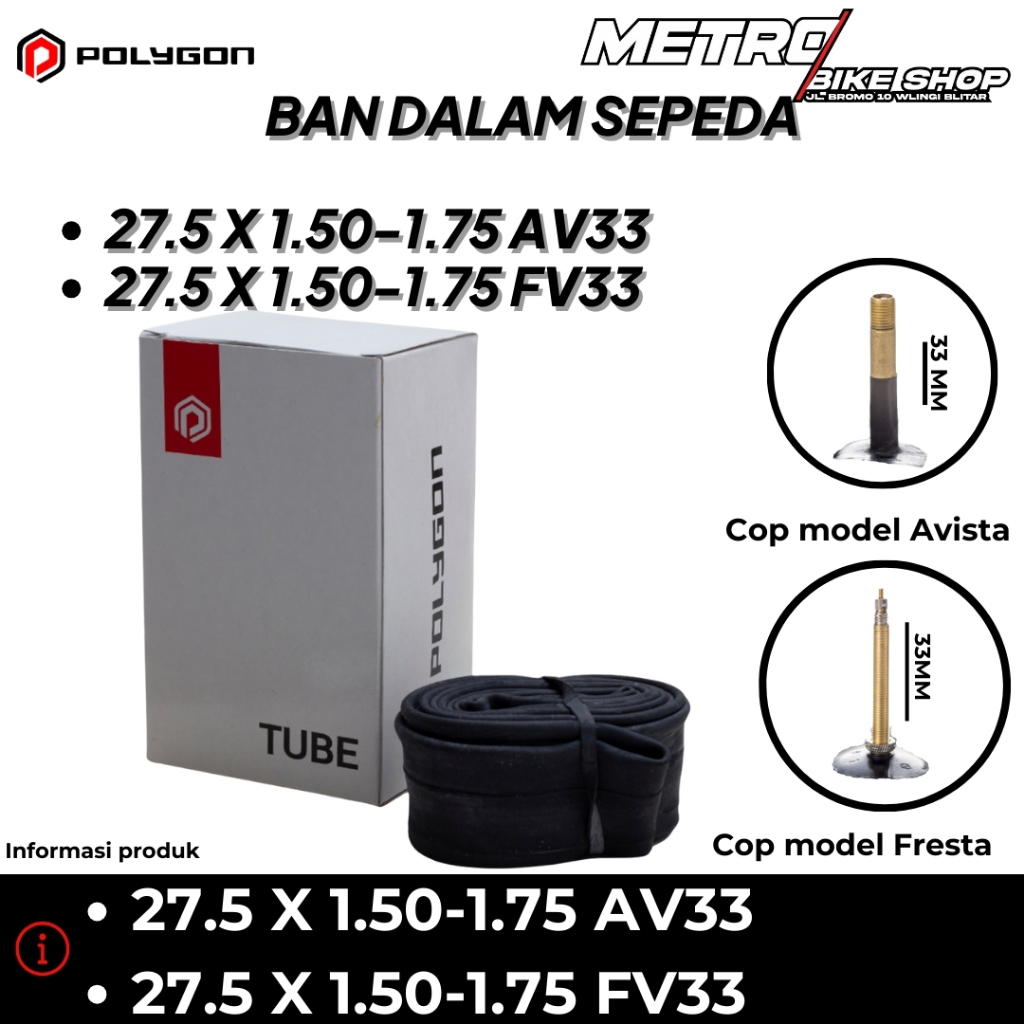 Ban dalam sepeda 27.5 X 1.50-1.75 AV33/FV33 Ban dalam sepeda gunung Ban dalam sepeda MTB Xtrada Casc