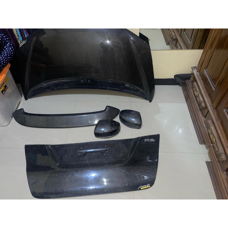 kap carbon kevlar, cover bagasi carbon keclar, spoiler usdm carbon kevlar, cover spion carbon kevlar