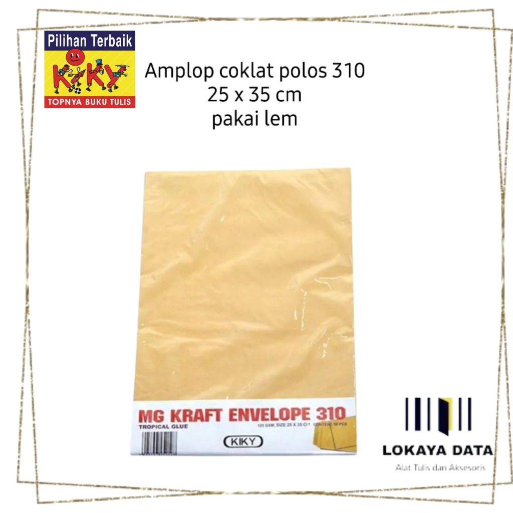 

KIKY AMPLOP COKLAT ( SUDAH ADA LEM) 310 ( 1PAK ISI 10)