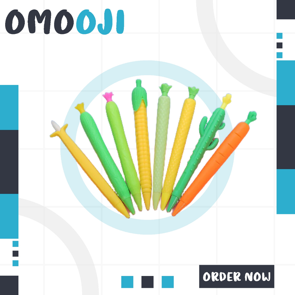 

Omooji - PENSIL MEKANIK BENTUK SAYURAN JAGUNG WORTEL KAKTUS LUCU PENSIL CETEK UNIK KUALITAS IMPORT S119