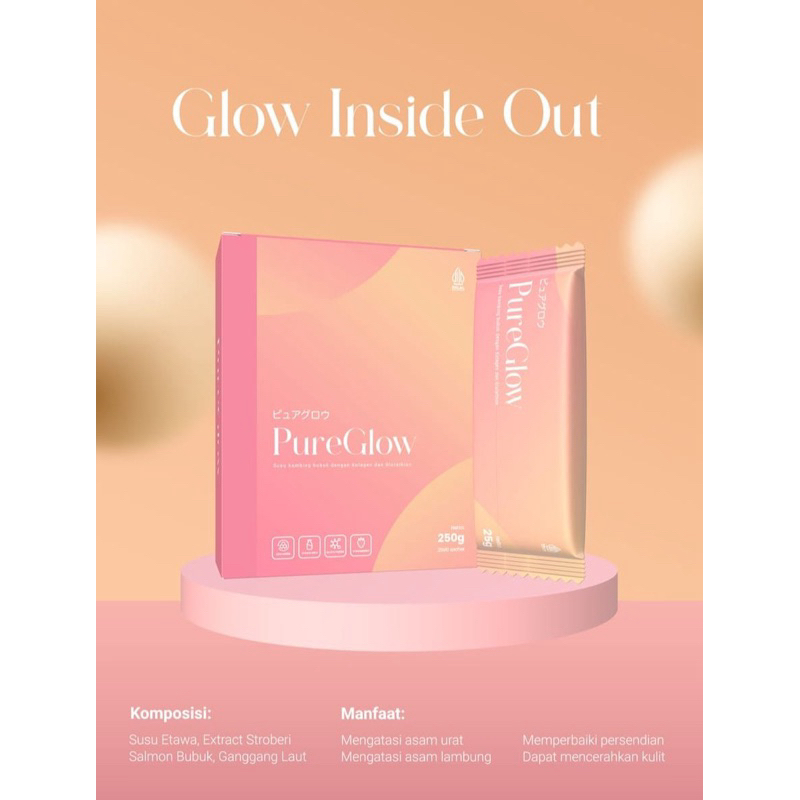 Suplemen Kesehatan Pure Glow Mengandung Collagen Susu Kambing Dna Salmon*