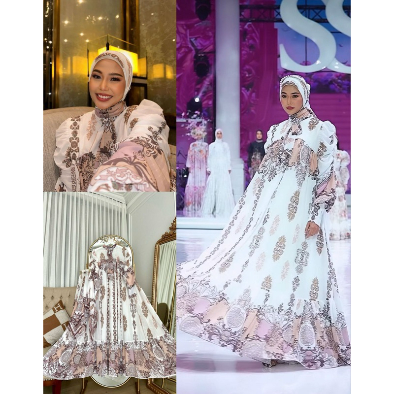 SHELLASAUKIA DRESS BATIK DARA ARAFAH SET HIJAB ESKLUSIF