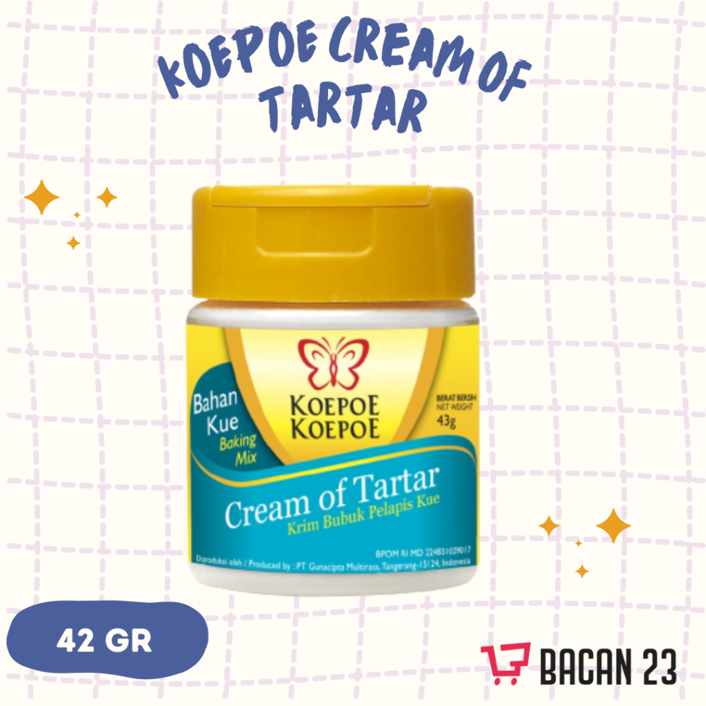 

Koepoe Cream of Tartar (42gr) / Krim Bubuk Pelapis Kue