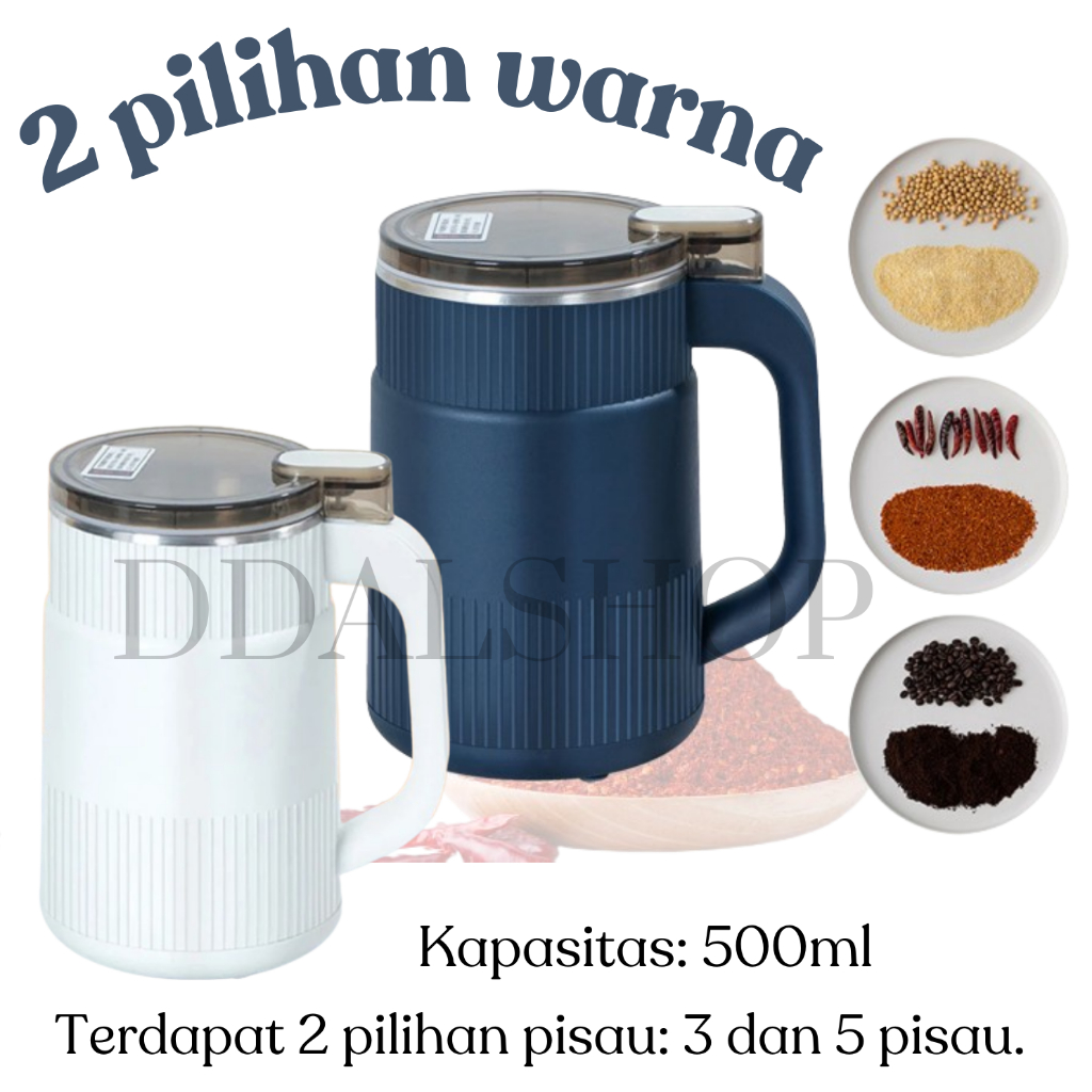 TY Chopper Blender Portable Mini Listrik Penggiling Penghalus Bumbu Kering Grinder Kopi Pisau