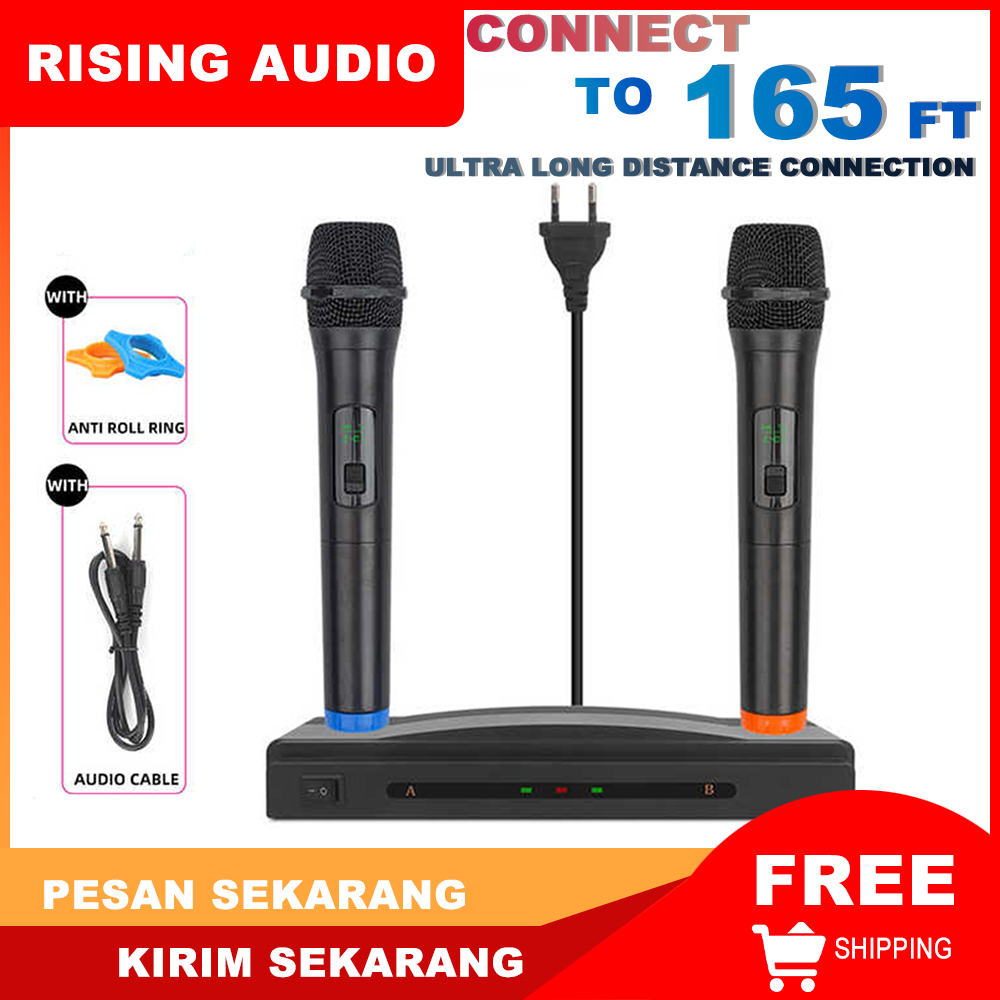 RISING AUDIO VHF dynamic wireless microphones family karaoke outdoor audio conference performance un