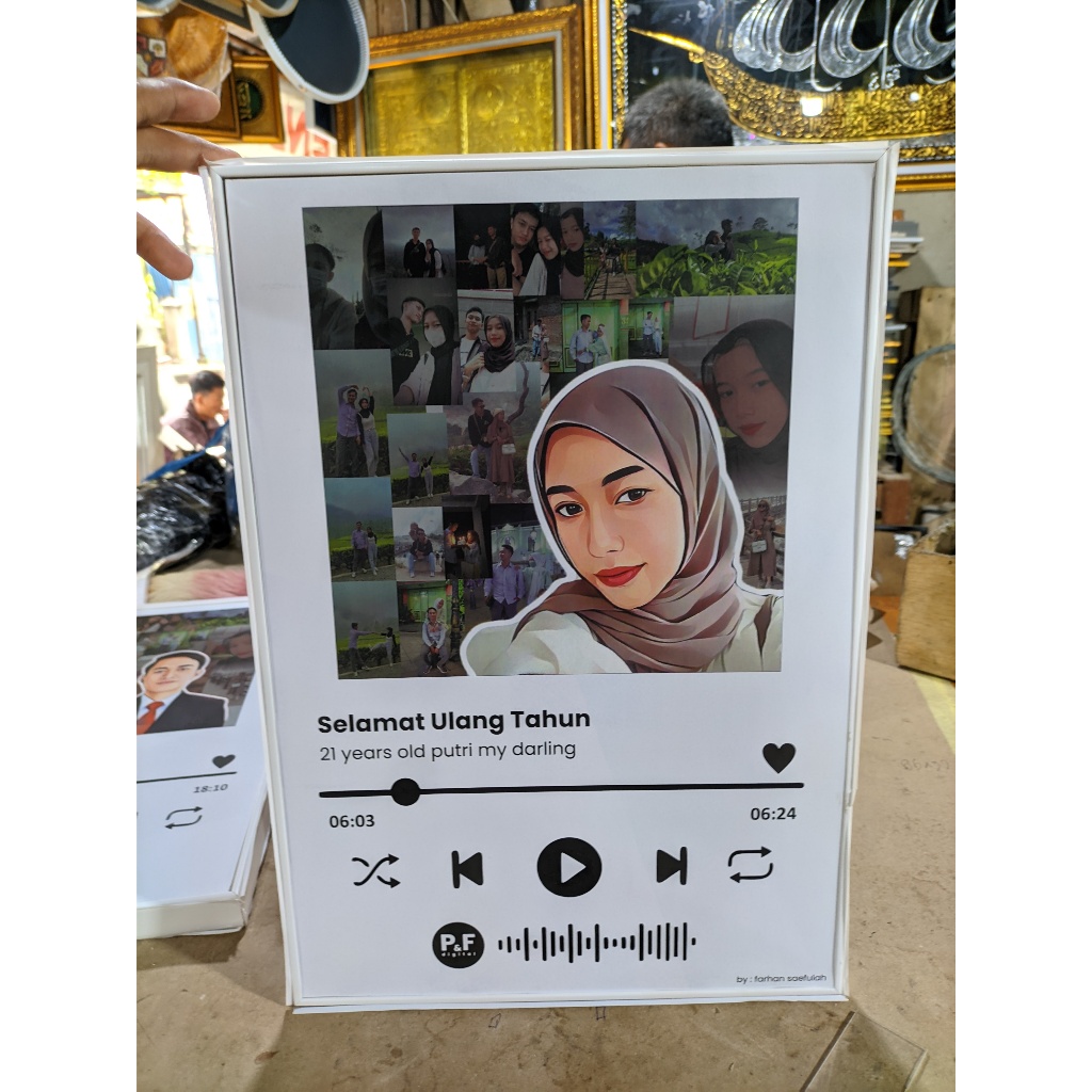 Bingkai Figura FotoBloc 16R Plus Besar FrameMate: Cetak Foto + Bingkai Blok Tebal Semua Ukuran 30x40