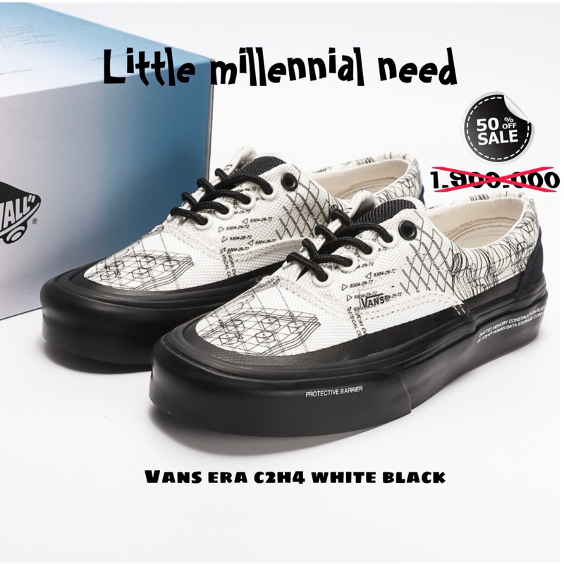 Vans Era C2H4 White Black Authentic Original 100% BNIB