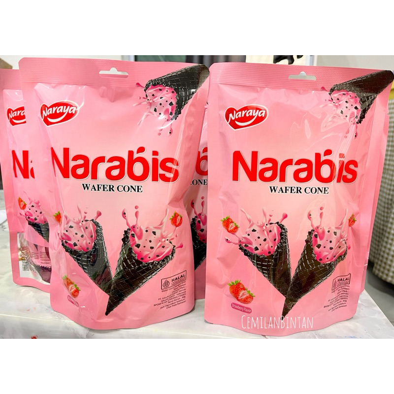 

CemilanBintan (Naraya Narabis 80gram Wafer cream Stwbery dan choco)