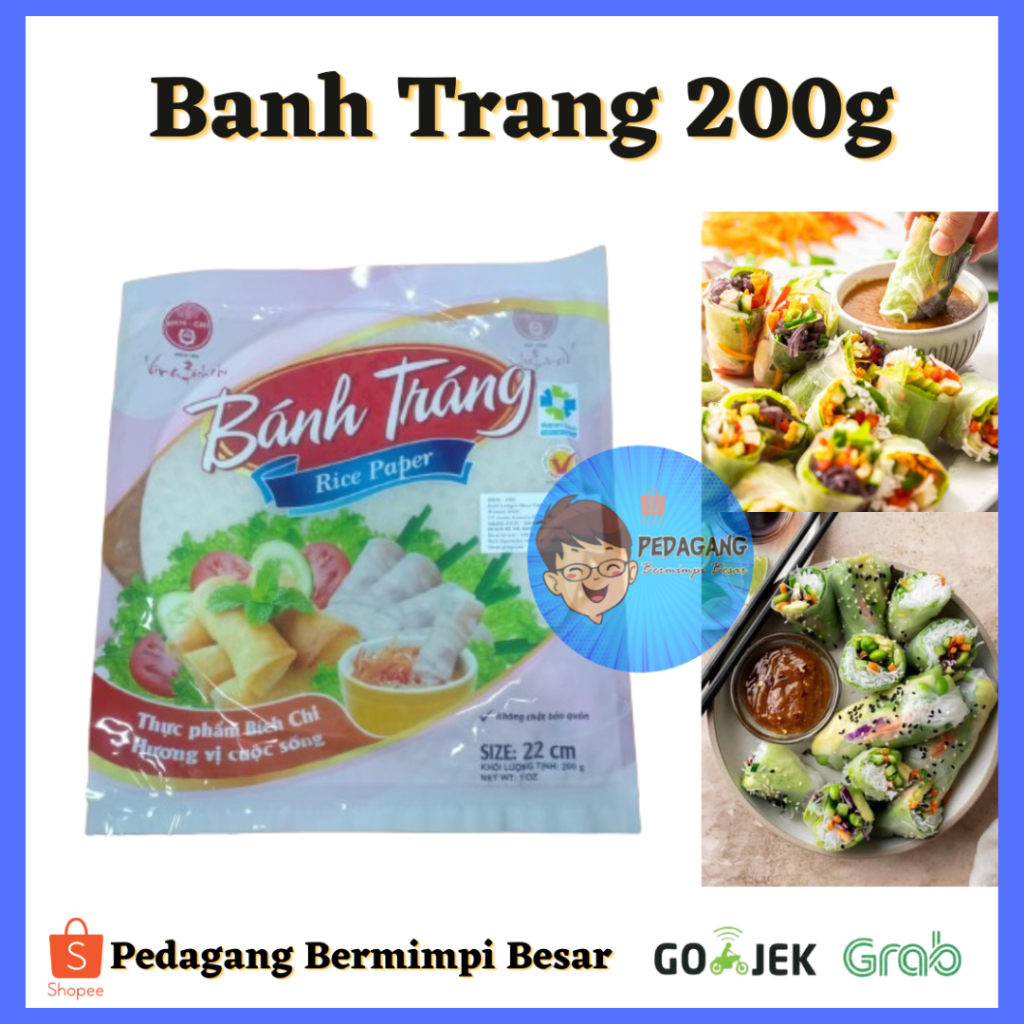 

RICE PAPER BULAT 200G/ Rice Paper Vietnam Kulit Lumpia 200g/ BANH TRANG BULAT / RICE PAPER BULAT