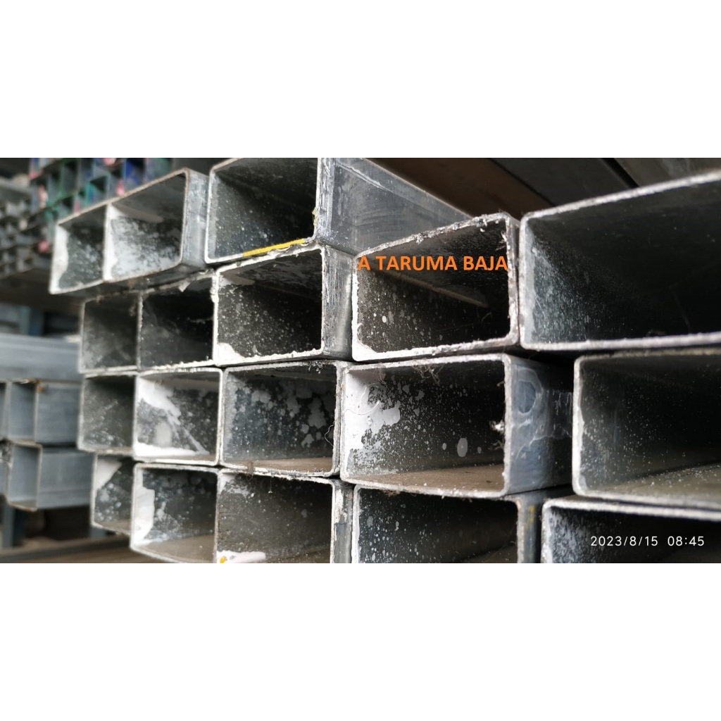 Potongan Hollow Galvanis Uk 40 x 60 x 1.4, Kotak 3.5 x 5.5cm, Panjang 1m s/d 3m