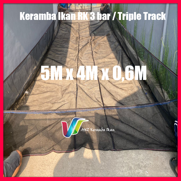 Promo super Keramba ikan waring jaring RK 3 bar siap pakai ukuran 5x4x60cm