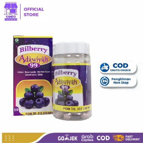 kapsul bilberry adawiyah 99 untuk kesehatan mata Original