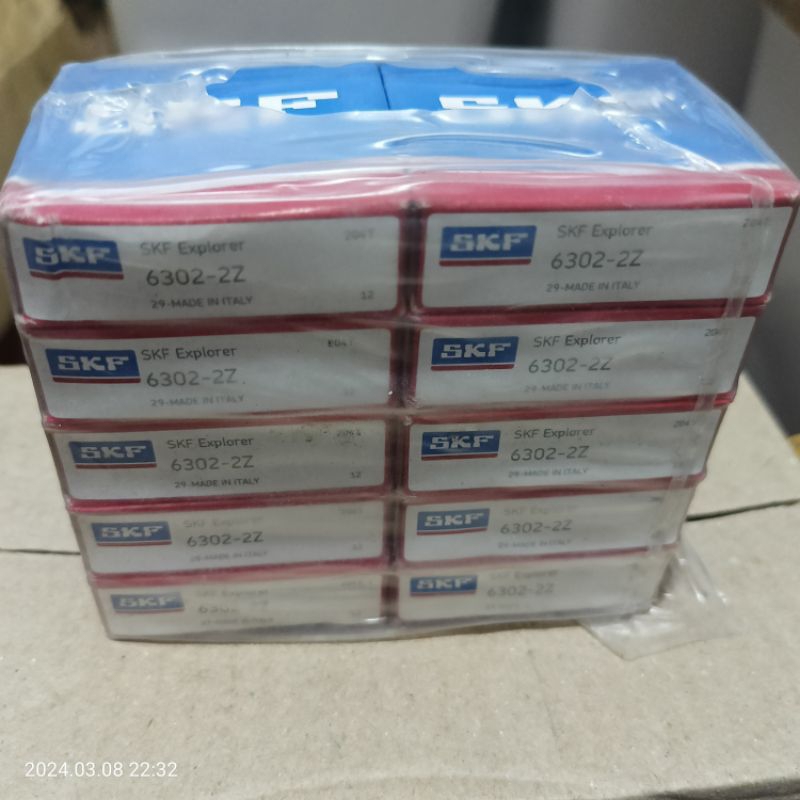 6302 ZZ / 6302 2Z SKF Ball Bearing ( Tutup besi 2 sisi )