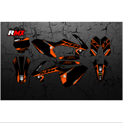 DECAL KTM 85 SX (003) DEKAL STIKER KTM 85 SIXDAYS 2018 2019 2020 2021 2022 2023 2024 HITAM MERAH KUN
