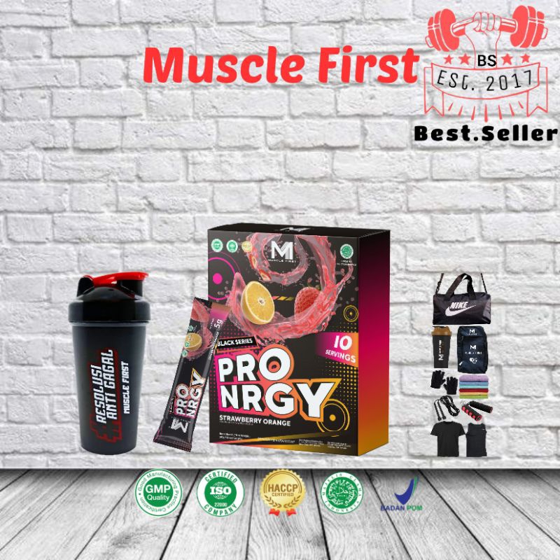 ⭐⭐⭐⭐⭐ ( 10 Sachet ) Muscle First M1 Pro NRGY Energy | Pre Workout Penambah Power Bpom & Halal