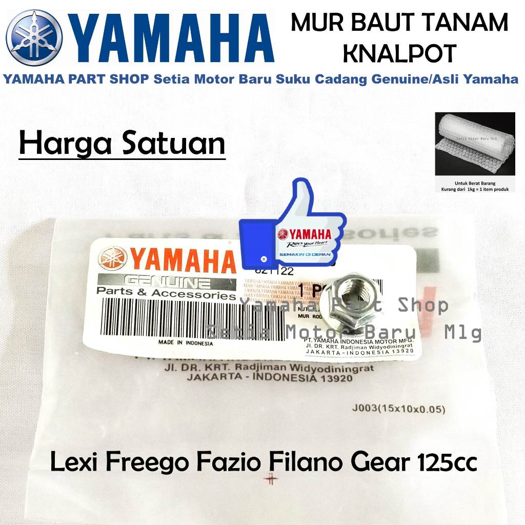 Mur Baut Tanam Knalpot Lexi Filano Freego Fazio Gear 125 Asli Yamaha Setia Motor Baru