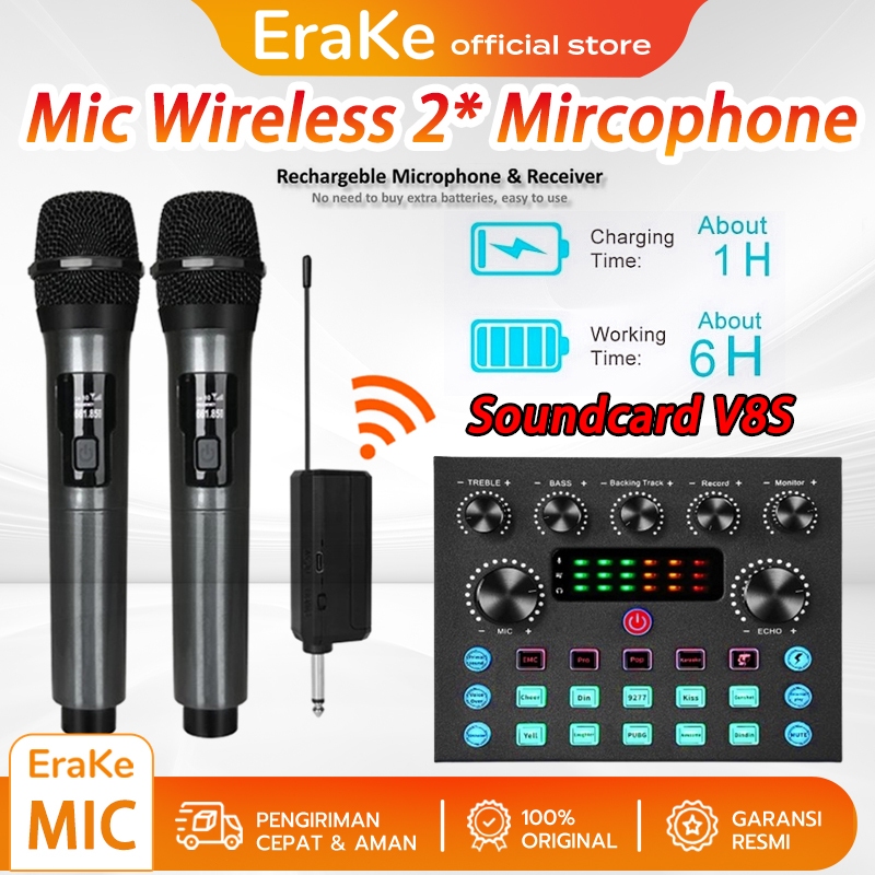 Microphone Karaoke Mic Karaoke Mic Microphone Wireless Profesional Mic Karaoke With Receiver Mikrofo