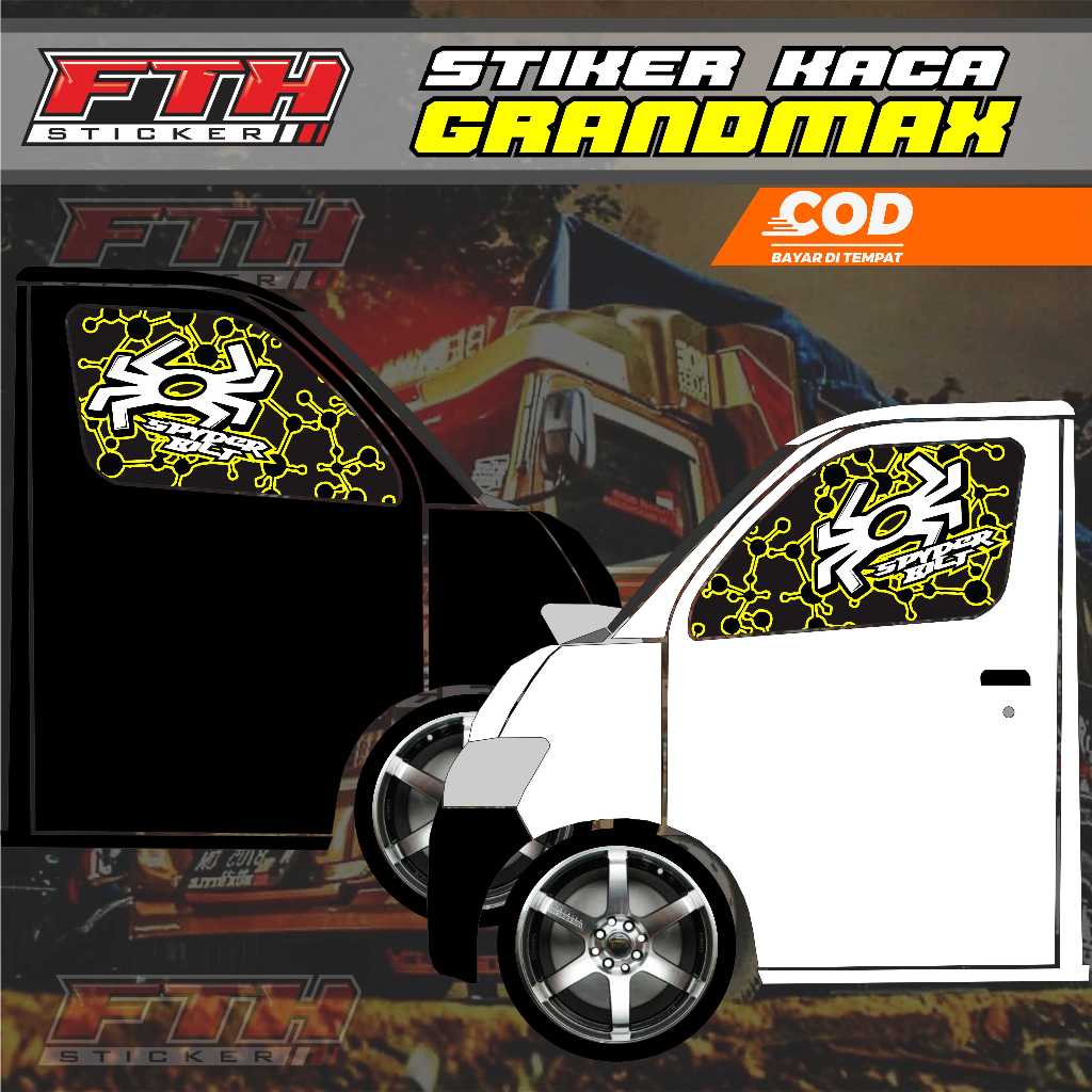 Sticker One Way Kaca Grand Max Pick Up Sticker kaca Mobil One Way Truck One Way Mobil