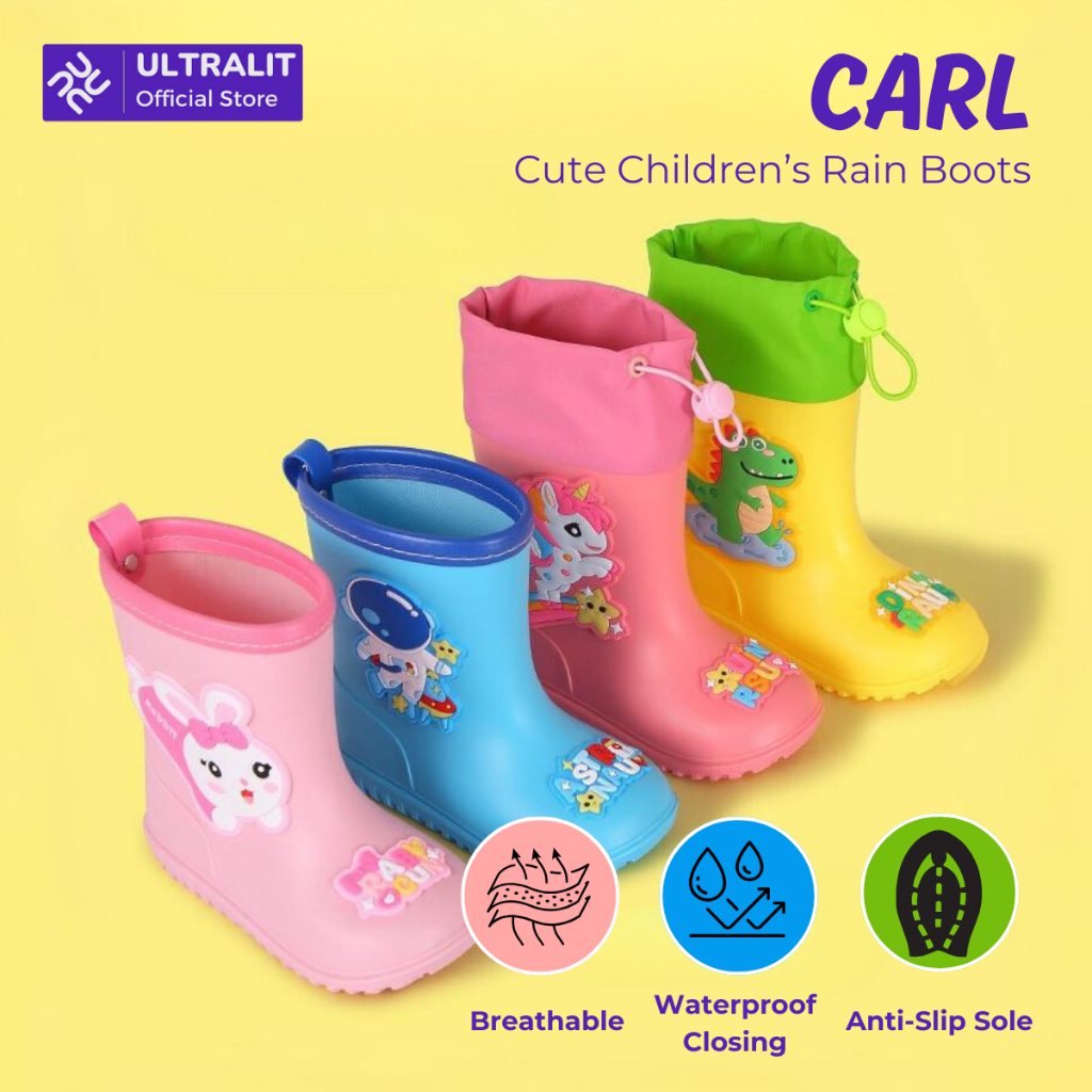 ULTRALIT CARL Cute Childrens Rain Boots/ Sepatu Boot Hujan Anak / Sepatu Hujan Anak / Sepatu Hujan A