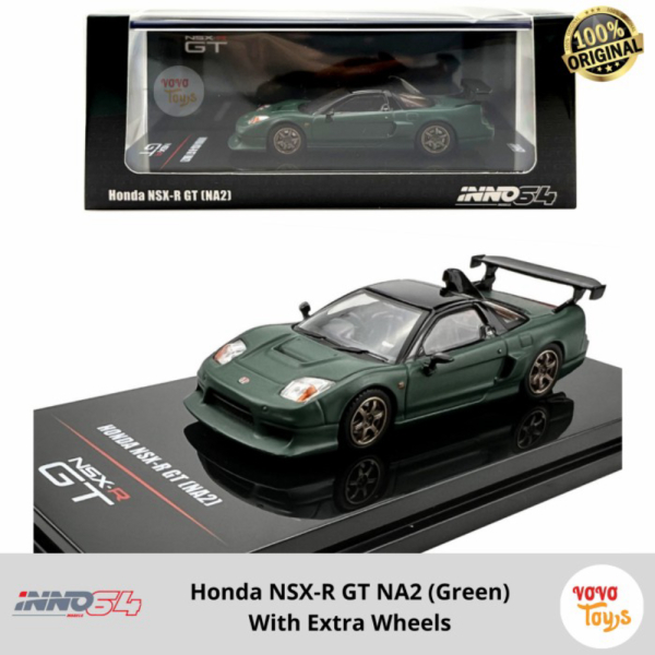 Promo Inno 1/64 Honda NSX-R GT NA2 Green With Extra Wheels Inno64 Murah