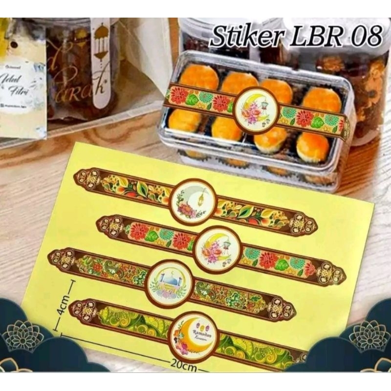 

(LBR08 : 4pcs) Stiker Segel Ramadhan | Sticker Lebaran Seal lock Toples hampers Stiker Toples lebaran Idul Fitri