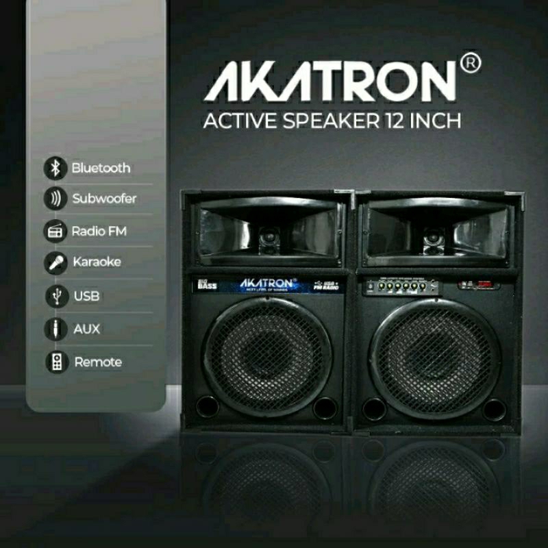 Akatron Speaker Aktif Bluetooth 12 Inch Subwoofer Maestro Jazz Akatron Dapat 2 Box