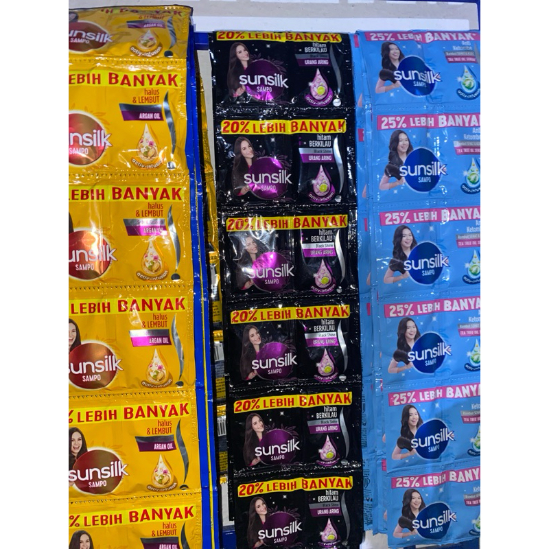Sunsilk Sampo 9ml x 12 , Shampo Sunsilk Sachet Sampo Renceng
