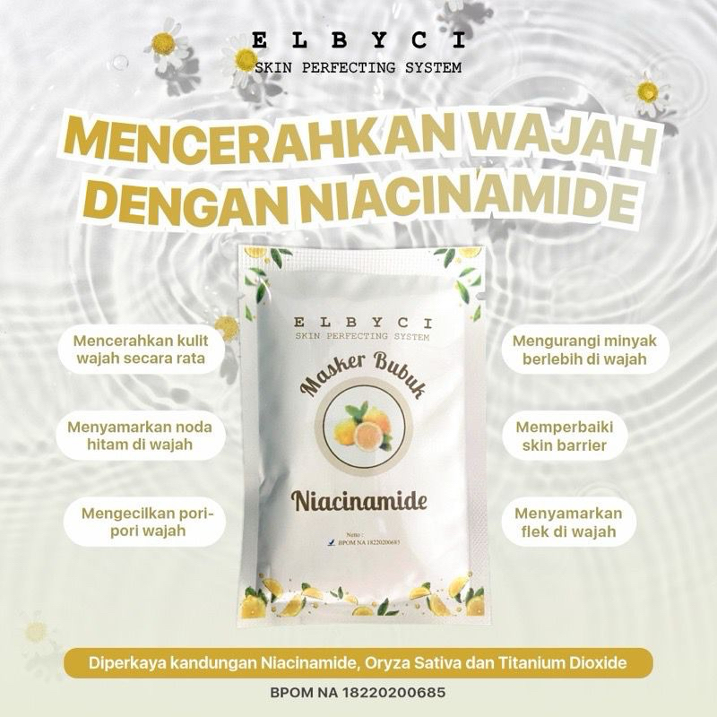 Masker Bubuk Niacinamide Elbyci