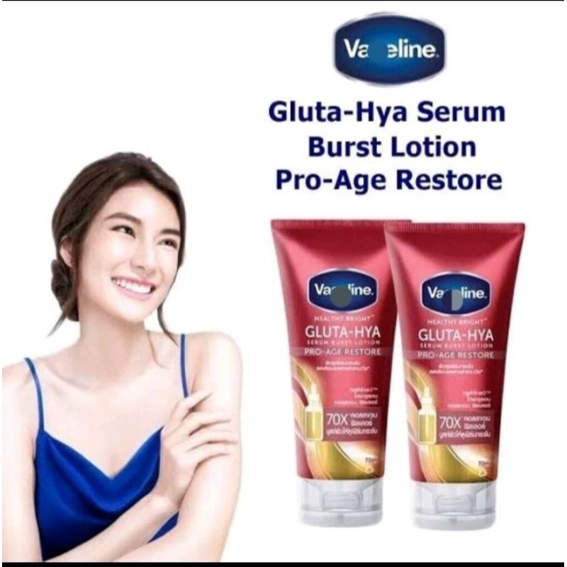 Vaseline Gluta Hya Pro Age Restore Lotion Anti Aging Original Thailand