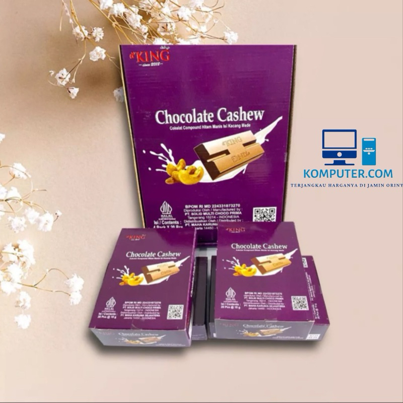 

Cokelat DKing Cashew (mede) 1dus 4 pak@ 20 pcs terbanyak