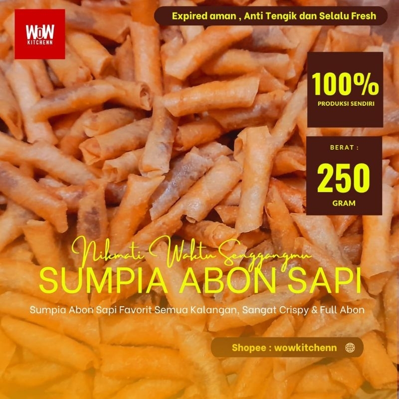 

Sumpia Abon Sapi 250gr/Sumpia Abon/Sumpia/Jajan Lebaran/Snack Time by wowkitchenn