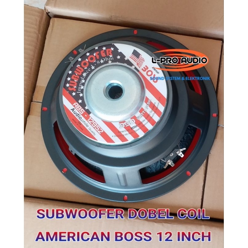 Speaker Subwoofer 12in american boss ABS 12952 doble coil 350W