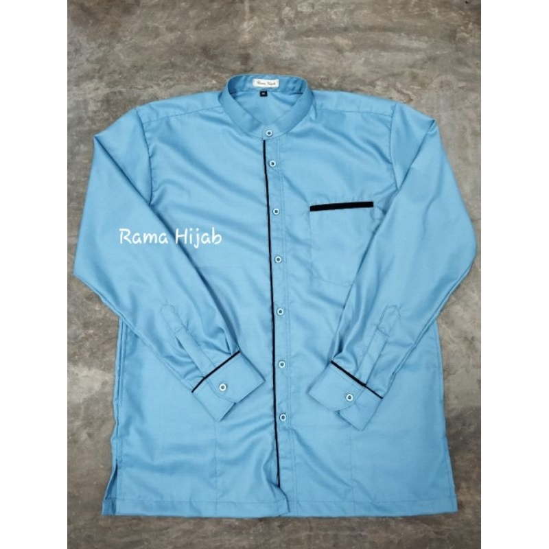 Kemko (Kemeja Koko) RH by Rama Hijab Lengan Panjang Biru Langit
