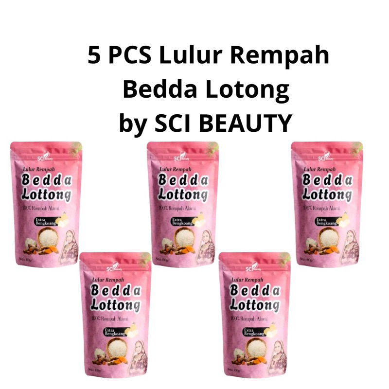 paket usaha 5 pcs Lulur Rempah bedda lotong by sci beauty