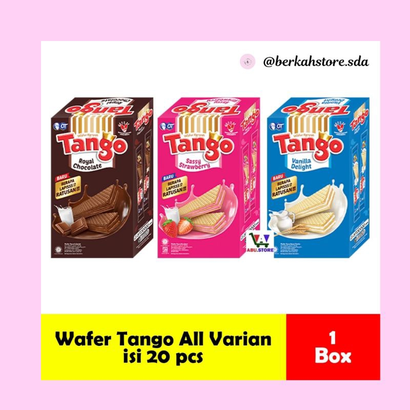 Wafer tanggo kemasan box rasa coklat vanila