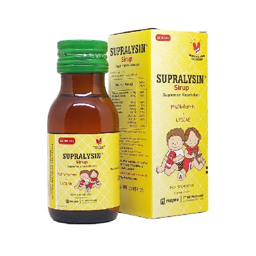 SUPRALYSIN SIRUP MULTIVITAMIN LYSINE UNTUK PENAMBAH NAFSU MAKAN ANAK