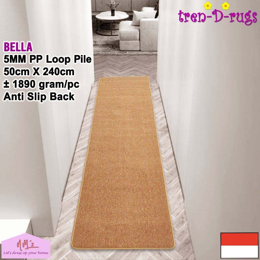 Tren-D-Rugs Keset kaki alas lantai dapur lorong runner panjang kitchen mat koridor anti slip 50 x 24