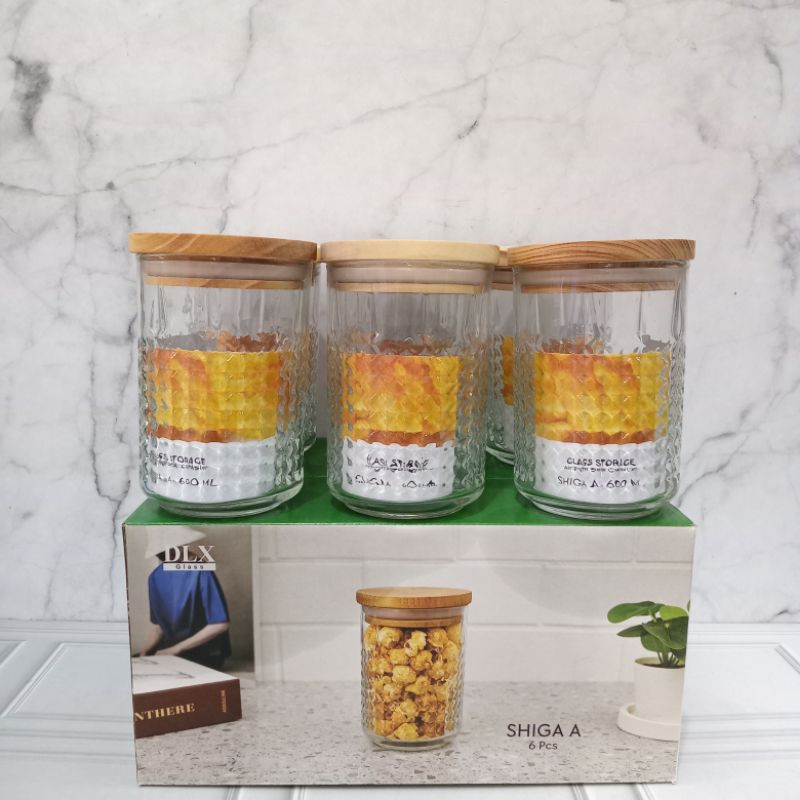 TOPLES SHIGA A+KAYU SET/ TOPLES KUE LEBARAN / TOPLES KACA + TUTUP KAYU 6 PCS