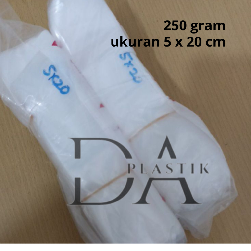 250 gram Plastik Es Lilin Es Batangan Ukuran 5x20cm 4x18 4x20 4,5x20 4 1/2 x 20