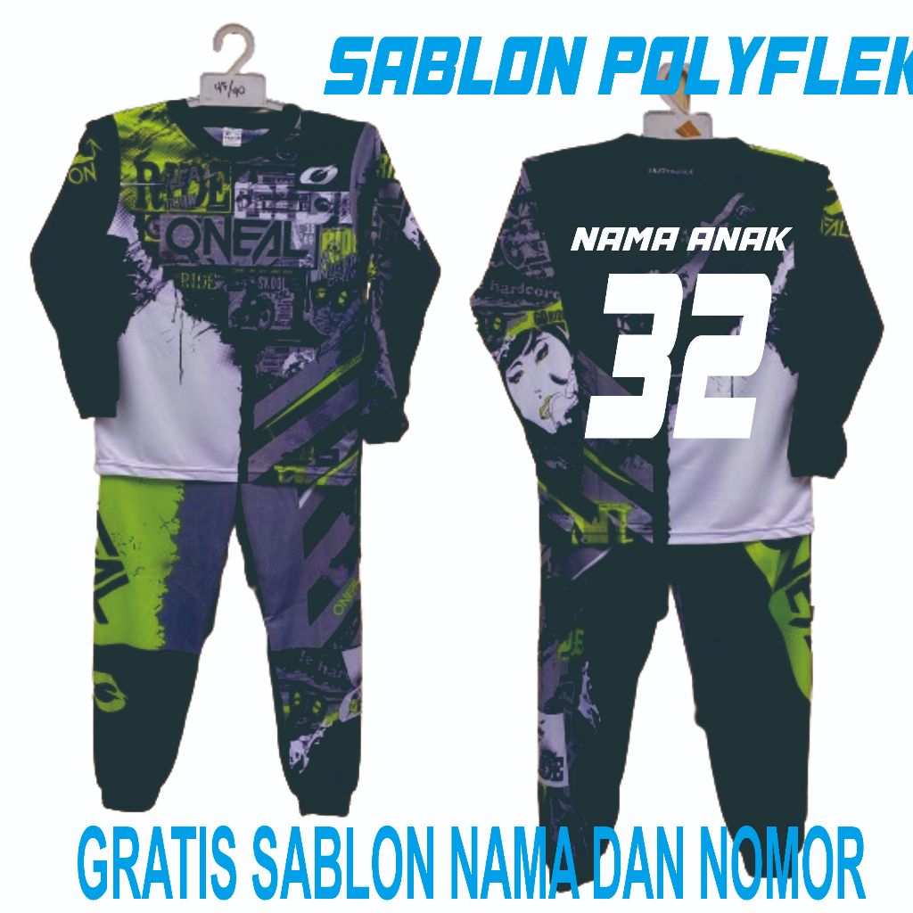 Setelan baju balap Honda /baju kaos balap motor cross /setelan baju team honda
