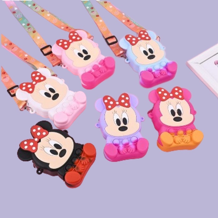 Tas Mini Pop It Karakter Minnie Mouse