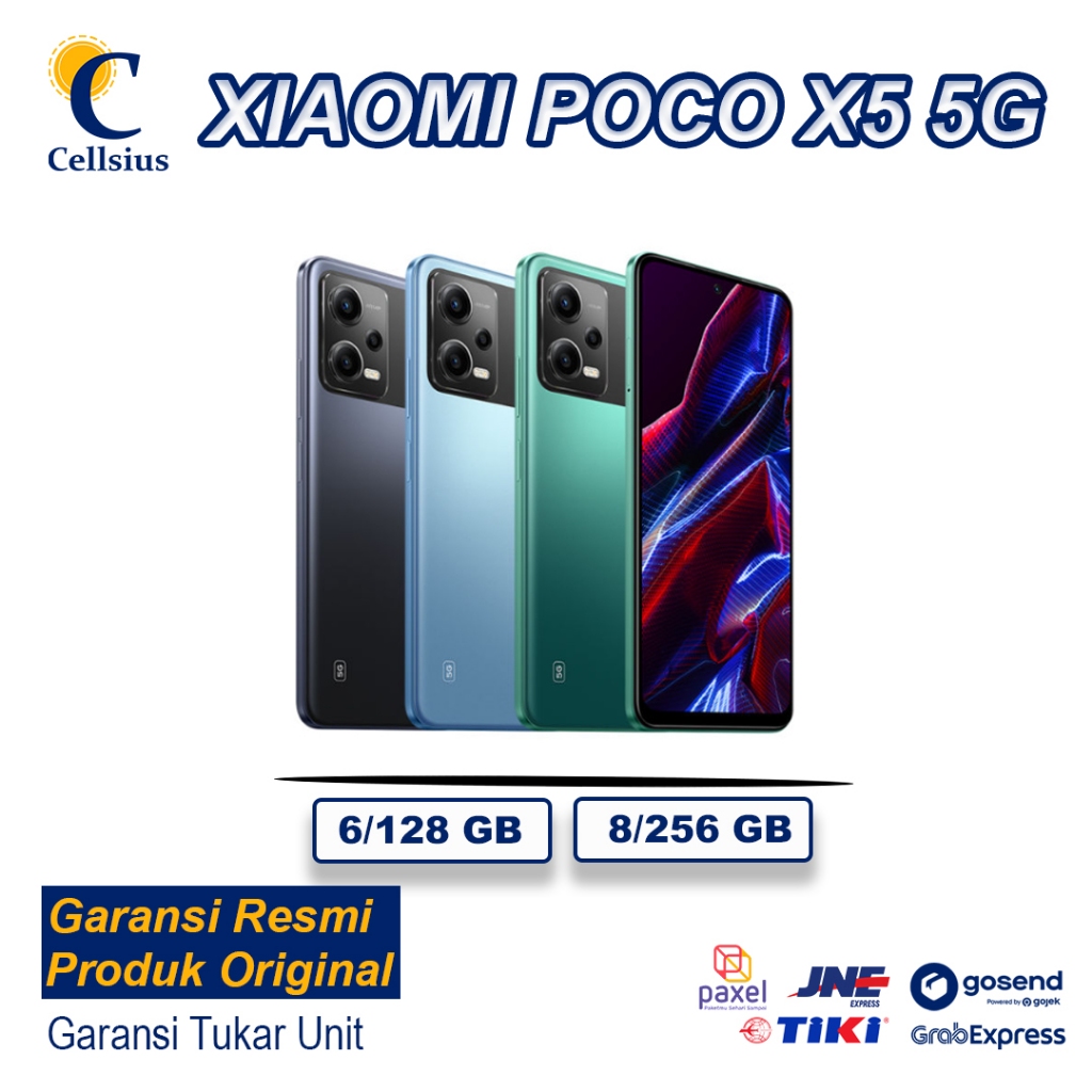 XIAOMI OFFICIAL POCO X5 5G Snapdragon 695 5G Layar 120Hz AMOLED 6,67" - Black, 6/128GB