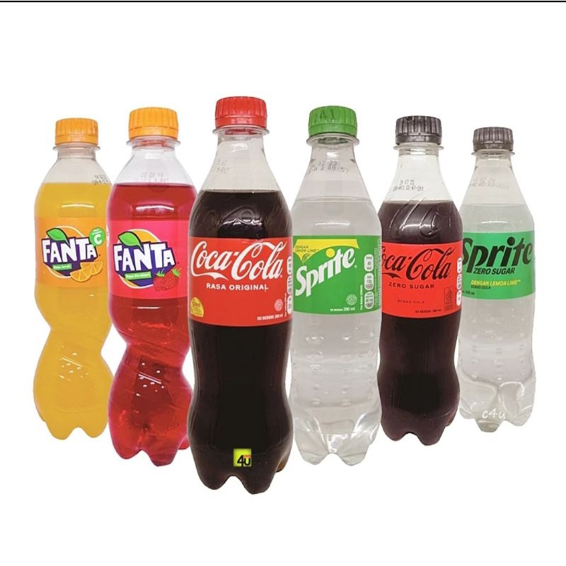 

Coca cola fanta sprite botol 390ml 1pack isi 12pcs