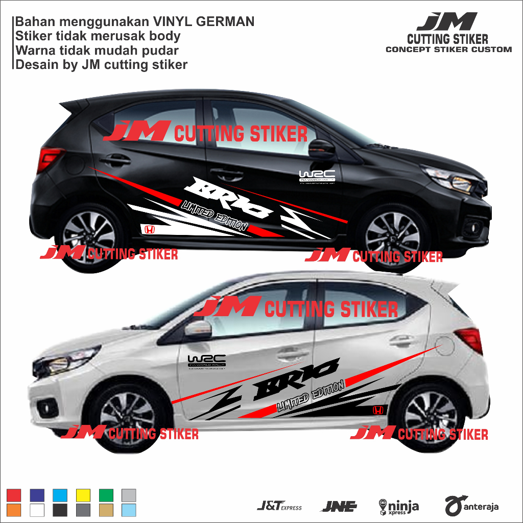 Stiker mobil honda brio stiker list body samping brio terbaru